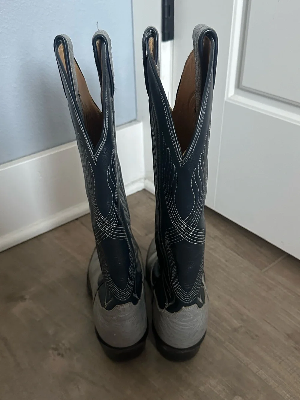 Tony Lama Vintage Two Tone Exotic Antelope Leather Cowboy Boots